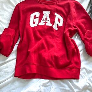 GAP Bold Red Crewneck Sweatshirt